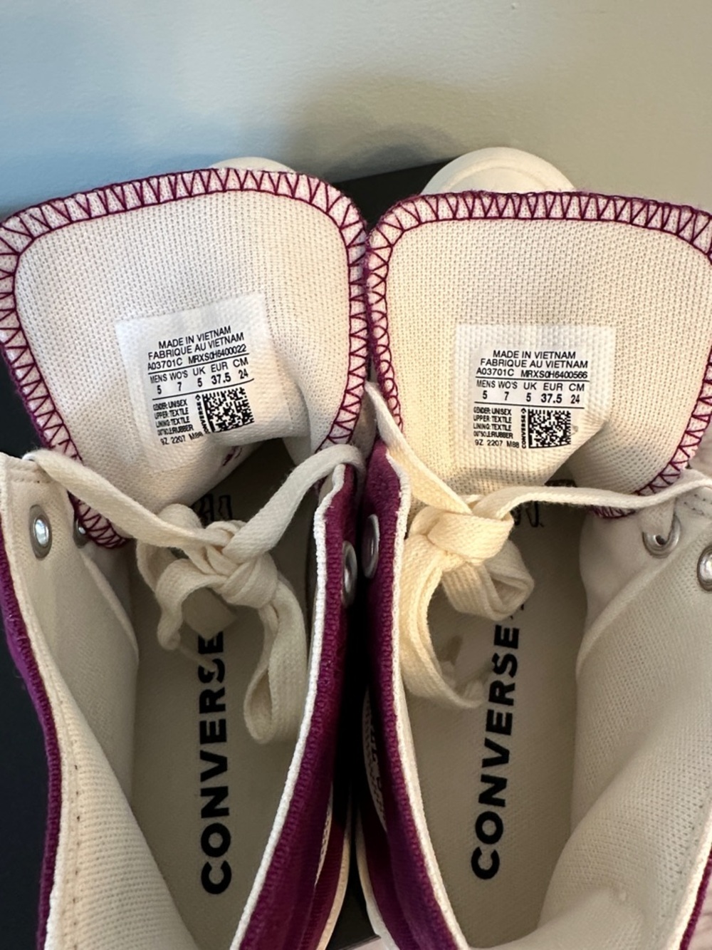 Converse CTAS Lugged 2.0 Hi Mystic Orchid Platform Sneakers W7 M5 NWB - Picture 10 of 10
